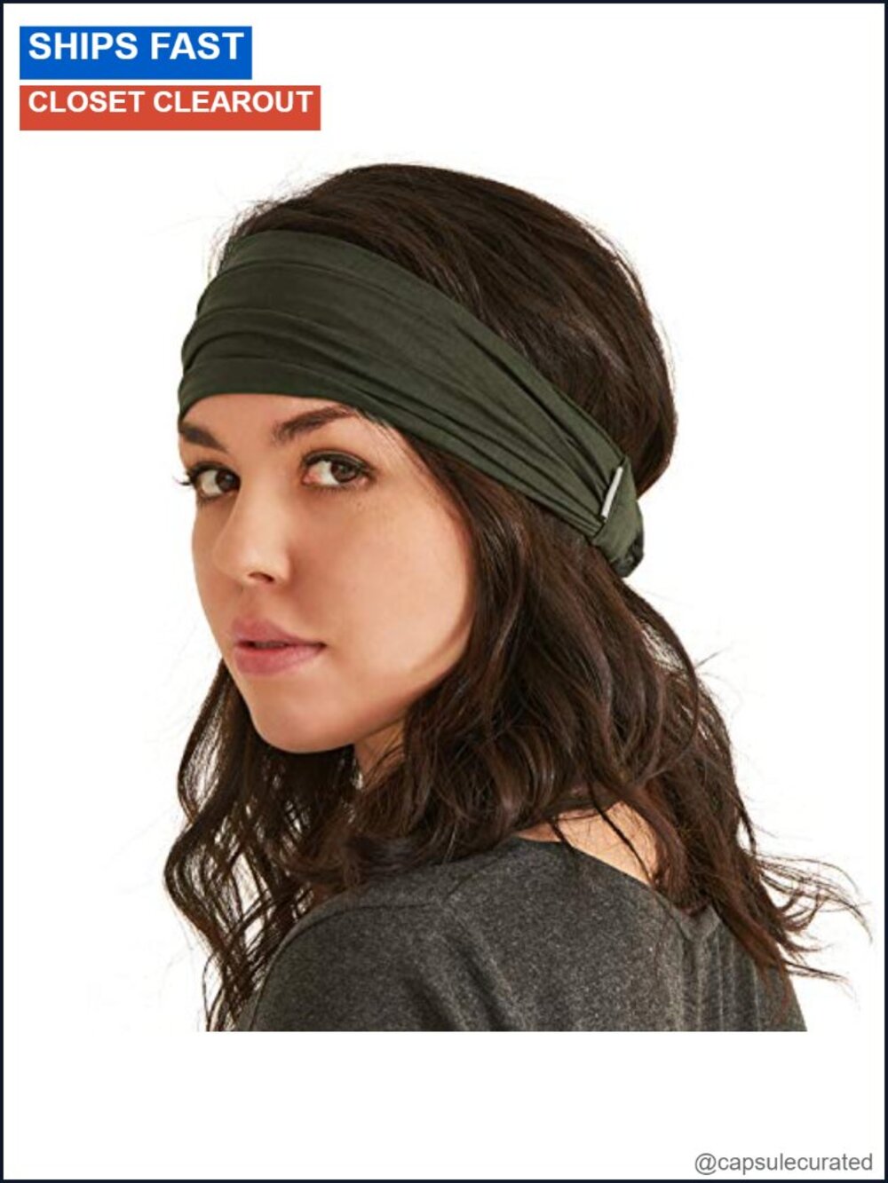 Unbranded Stretchy Moisture Wicking Wide Headband Japanese Style Bandana